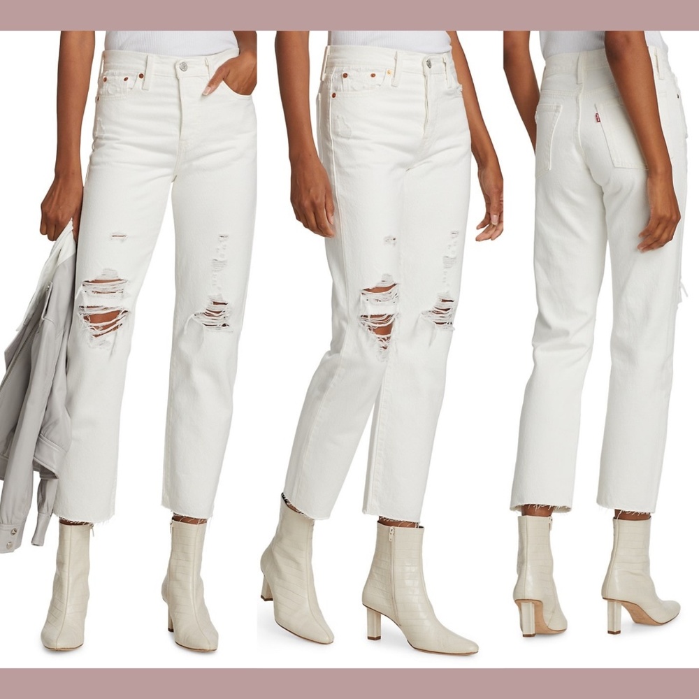 NEW Levi's‎ Wedgie Straight Leg Cropped Jeans in Cloud Bank [ SZ 27  ]